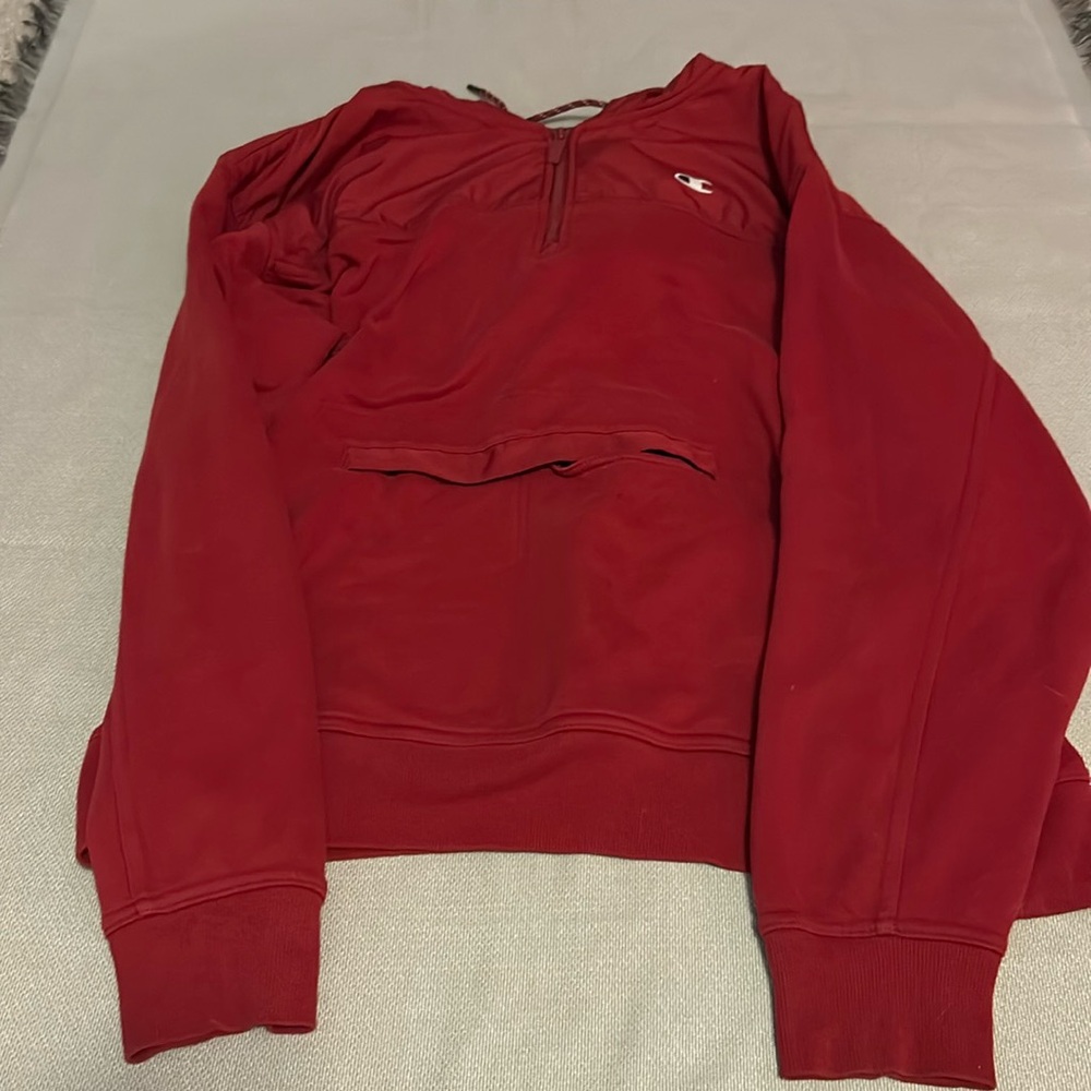 Men’s red Champion hoodie